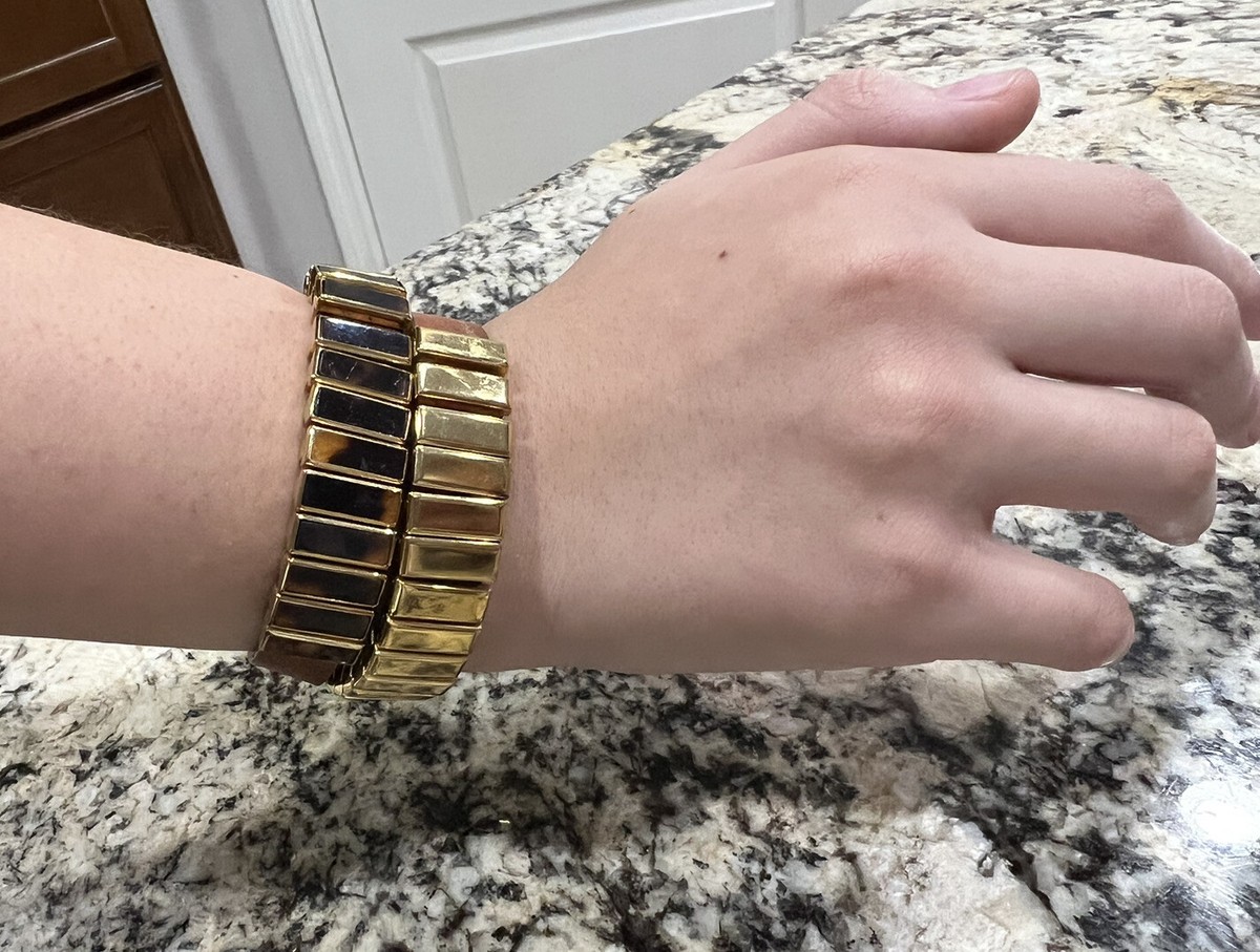 MICHAEL KORS GOLD TONE BROWN LEATHER WRAP AROUND BRACELET | eBay