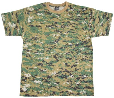 T-Shirt, US digital-woodland neu Größe: M - 2XL