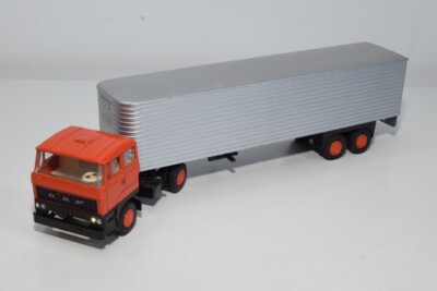 B69 1:50 LION CAR TOYS DAF 2800 TRUCK EURO TRAILER EUROTRAILER EXC. COND.