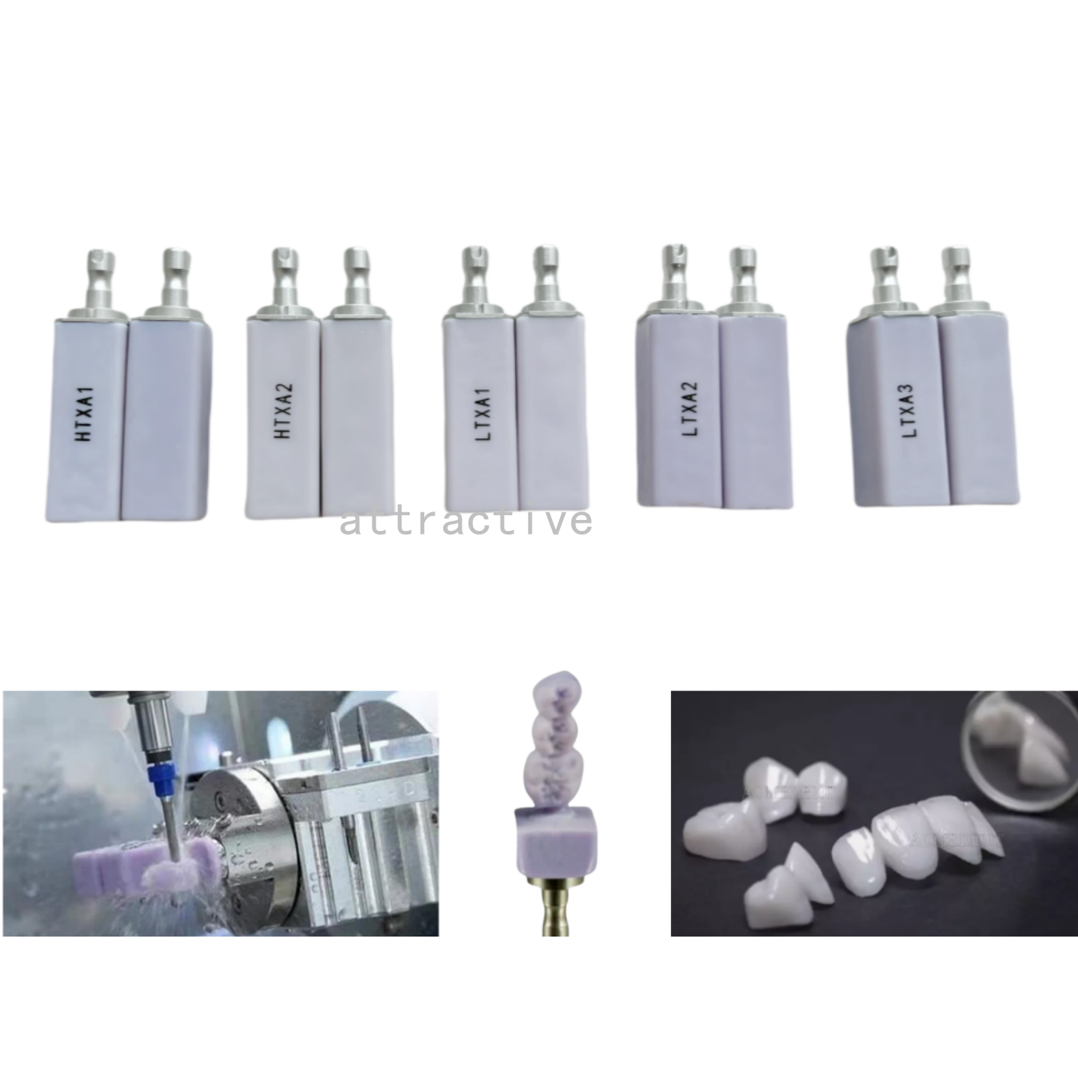 Dental Glass Ceramic Block CAD CAM B40 Blocks HT LT CEREC Lithium ...
