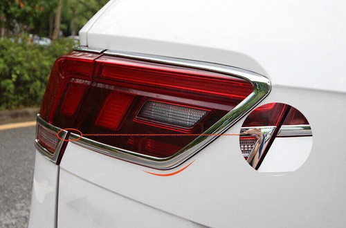 For Volkswagen Tiguan 2017-2021 ABS Silver Exterior Tail Light Lamp Frame Trim - Picture 2 of 9