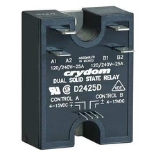 Crydom Dual Solid State Relay, 2 Phase, Screw Clamp, Panel, SCR D2440D Crydom