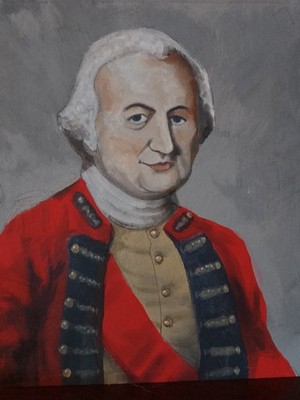 Original Ölgemälde ''Robert Clive'' (von Indien) kein Druck 14x11'' auf Karton