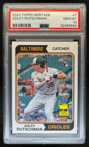 2023 Topps Heritage Adley Rutschman RC Rookie All-Star #7 Orioles PSA 10