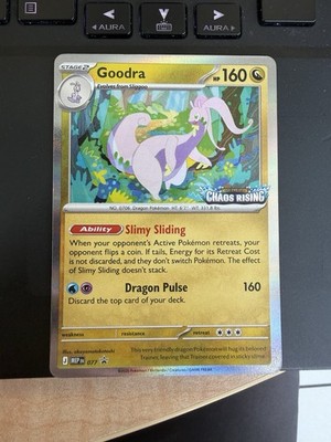 GOODRA STAFF STAMP BLACK STAR PROMO Mega Evolution Chaos Rising NM POKEMON TCG
