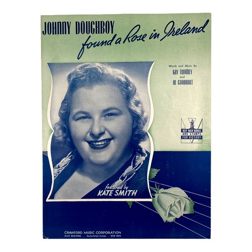 1942 WW II - Johnny Doughboy - Kate Smith - Patriotic Sheet Music