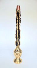 Vintage Brass Hookah 11" Decorative 2pc Push Fit Shisha Hukka Indian Display Art
