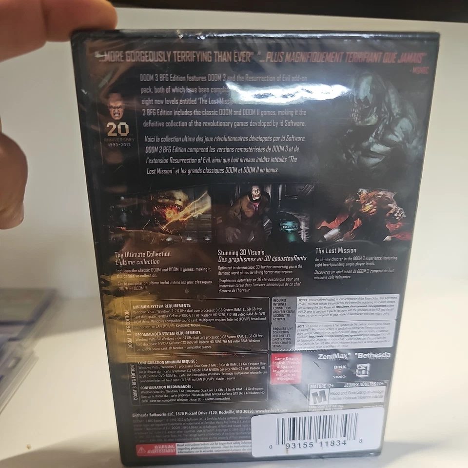 Doom 3: BFG Edition (PC, 2012)  sealed - Image 2 of 3