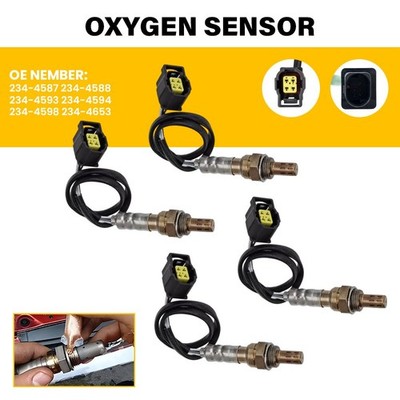 4X Oxygen O2 Sensors For 01-18 Jeep Wrangler V6 3.6L 3.8L L6 Up+Downstream A1