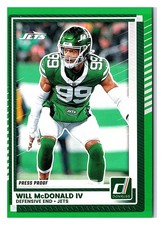 2025 Donruss #241 Will McDonald IV Press Proofs Green