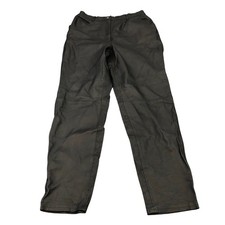 Forenza Leather Pants Womens 12 Black Vintage High Waisted Tapered Leg Biker 90s