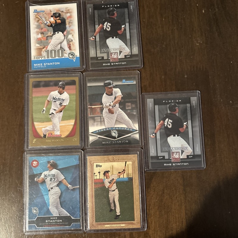 Lot Of 7 Mike Stanton Florida Marlins Cards
