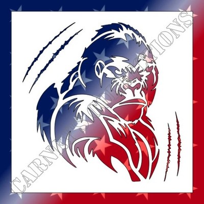Plastic Stencil - Gorilla (SB213) (6'', 7'' or 8'')*****