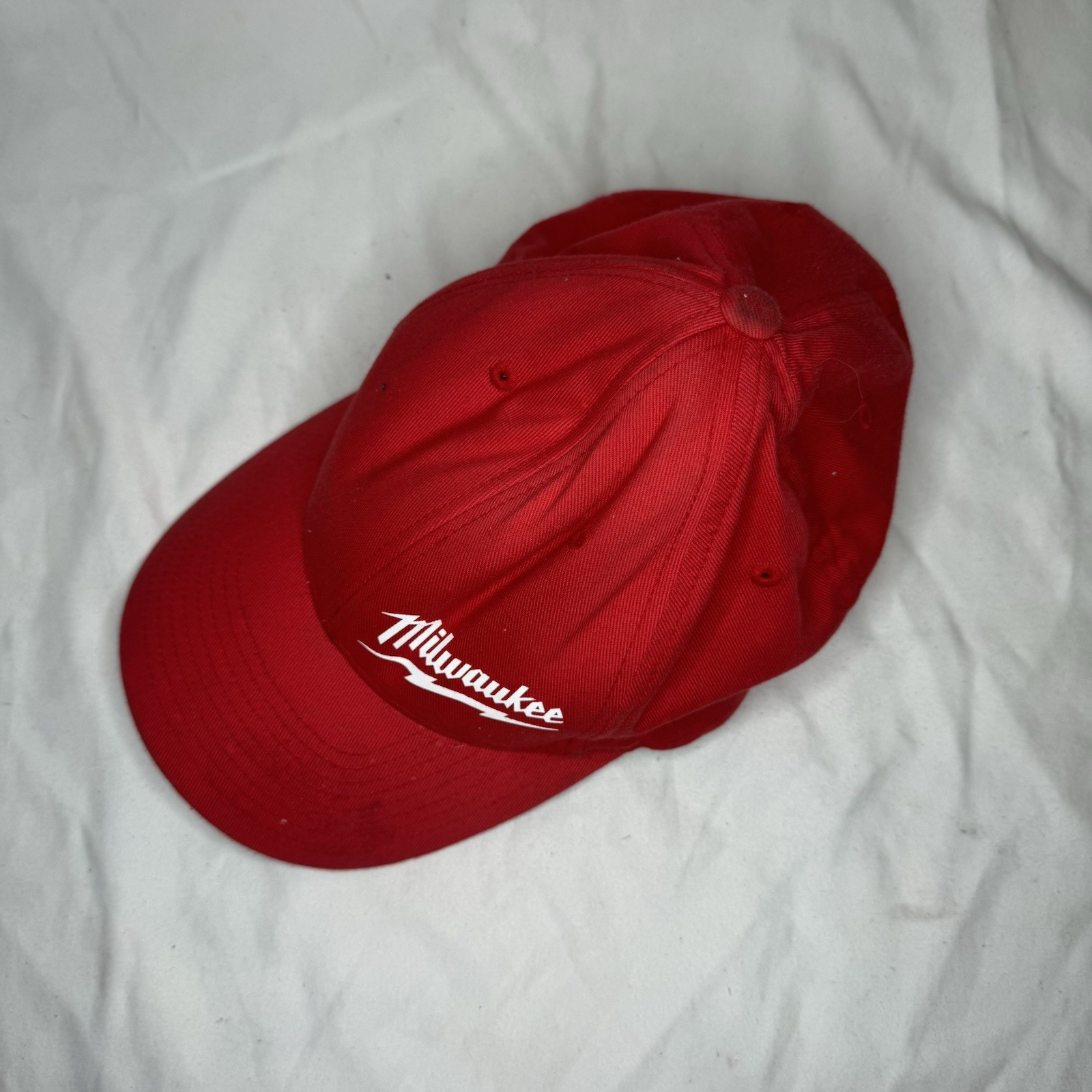 Milwaukee Tools Hat Cap Red Fitted Script Stretch… - image 11