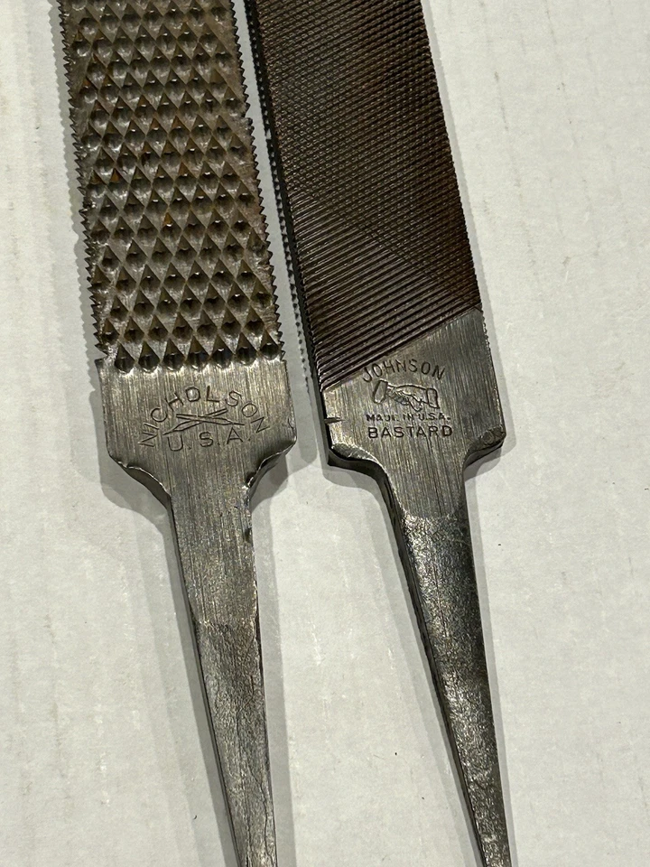 Large Vintage Nicholson Knife Maker 18” Rasp File & Johnson Blacksmith Bastard - Image 3 of 4