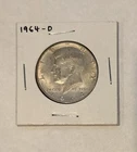 1964D Kennedy Half Dollar, Circulated, 90% Silver