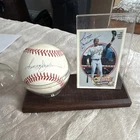 Reggie Jackson Signed MLB Baseball Oakland Athletics with Display Case/Stand
