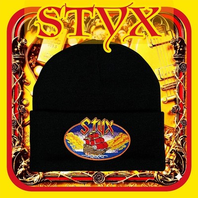 STYX ROCK BAND BLACK BEANIE