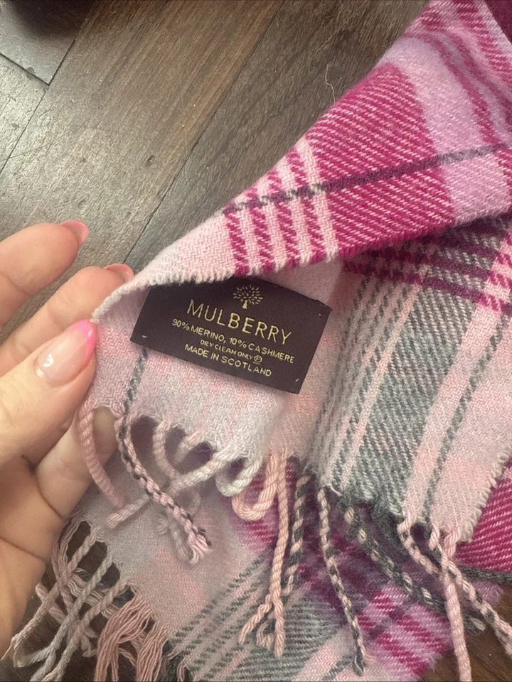 Mulberry Small Bayswater Satchel With Strap Pink And Matching Scarf - Image 4 of 4