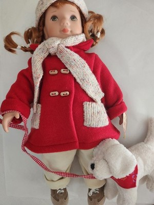 Kathe Kruse ''Alicia'' 16'' Doll W/ Puppy, 250 LE  2003 - Friends for Ever, No Box