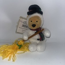 Disney Store Exclusive Mini Bean Bag Snowman Winnie the Pooh 8" Plush