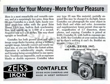 1955 Zeiss Ikon Contaflex Cameras Photo Old MAGAZINE PRINT AD Wall Decor  4960 