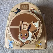 Pokémon Eevee & Eeveelution Loungefly Small Backpack / Purse *New* with Tags
