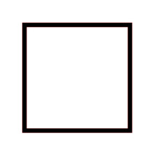 Square Outline Sticker PICK SIZE COLOR Vinyl Decal Box Shape Wall Window Bumper