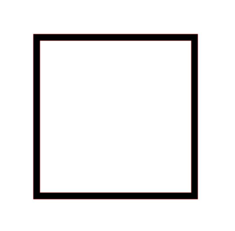 Square Outline Sticker PICK SIZE COLOR Vinyl Decal Box Shape Wall Window Bumper