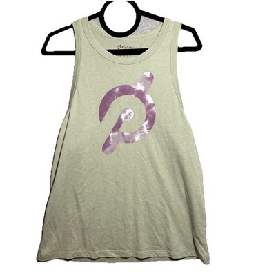 Peloton Tank Top Med Green Cotton Blend Go Beyond the Known Racerback Activewear