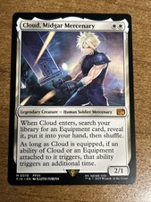 mtg final fantasy cloud midgar mercenary Cloud, Midgar Mercenary (Borderless) (Surge Foil) (FIN-520) main image 0