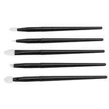 5 Pieces Silicone Brushes Eye Shadow Eyebrows Lip Eyeliner Brush Set Portabl HOT