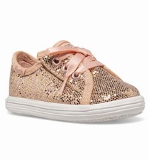 NIB Keds Kickstart Celebrations Crib Shoe - Rose Gold - Infant Size 1M