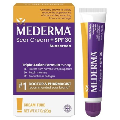 Mederma Scar Cream Plus SPF 30, Sunscreen, Protects from Sun Damage, Reduces the