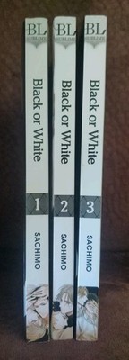 Black or White Volumes 1-3 by Sachimo (Sublime, Paperback) BL Yaoi