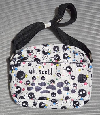 Studio Ghibli Spirited Away Soot Sprite canvas crossbody purse W/ SURPRISE CHARM
