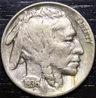 1936 S Buffalo Nickel 5c US Coin San Francisco Mint