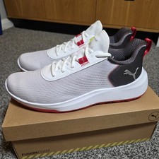 Puma Fusion Crush Sport UK11 White/Grey/Orange Golf Shoes Brand New in Full Box