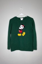 Disney Store Women's Knit Christmas Sweater Classic Mickey Mouse , Size Large