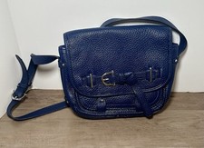 Etienne Aigner Navy Blue Leather Handbag Should Purse