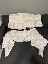 Set of 4 Vintage Winnie the Pooh Nursery Baby Valence Curtains 80 x21 flower