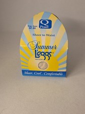 L'eggs Pantyhose Summer Leggs Sheer Toe Pearl Women Sz Q Vintage 90s