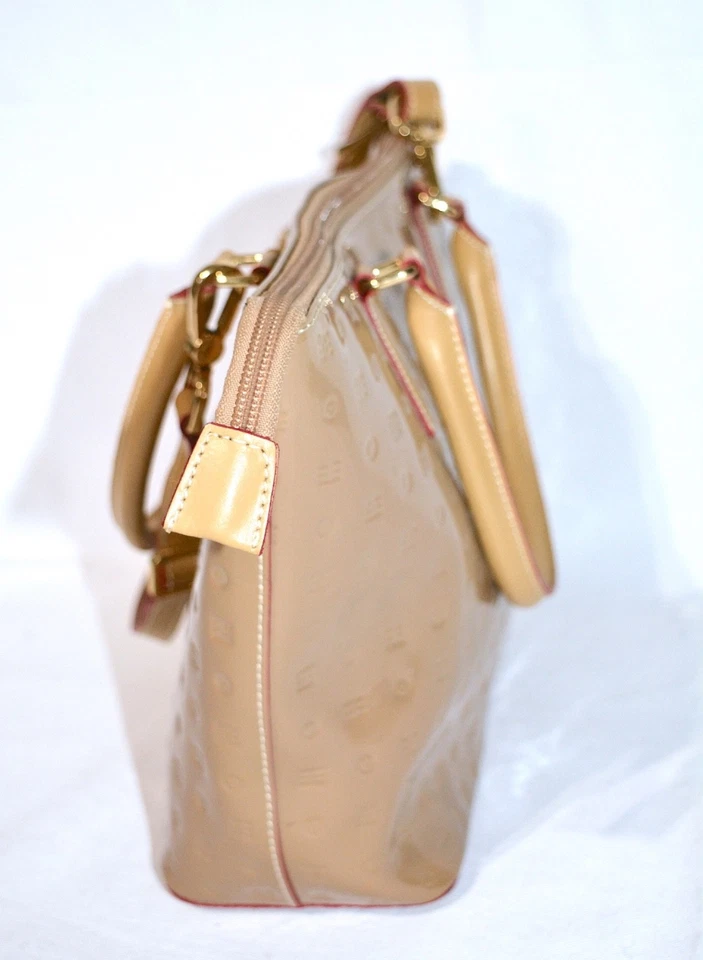 ARCADIA Convertible Tote Crossbody Leather Satchel Bag Patent Purse Italian - Image 3 of 4