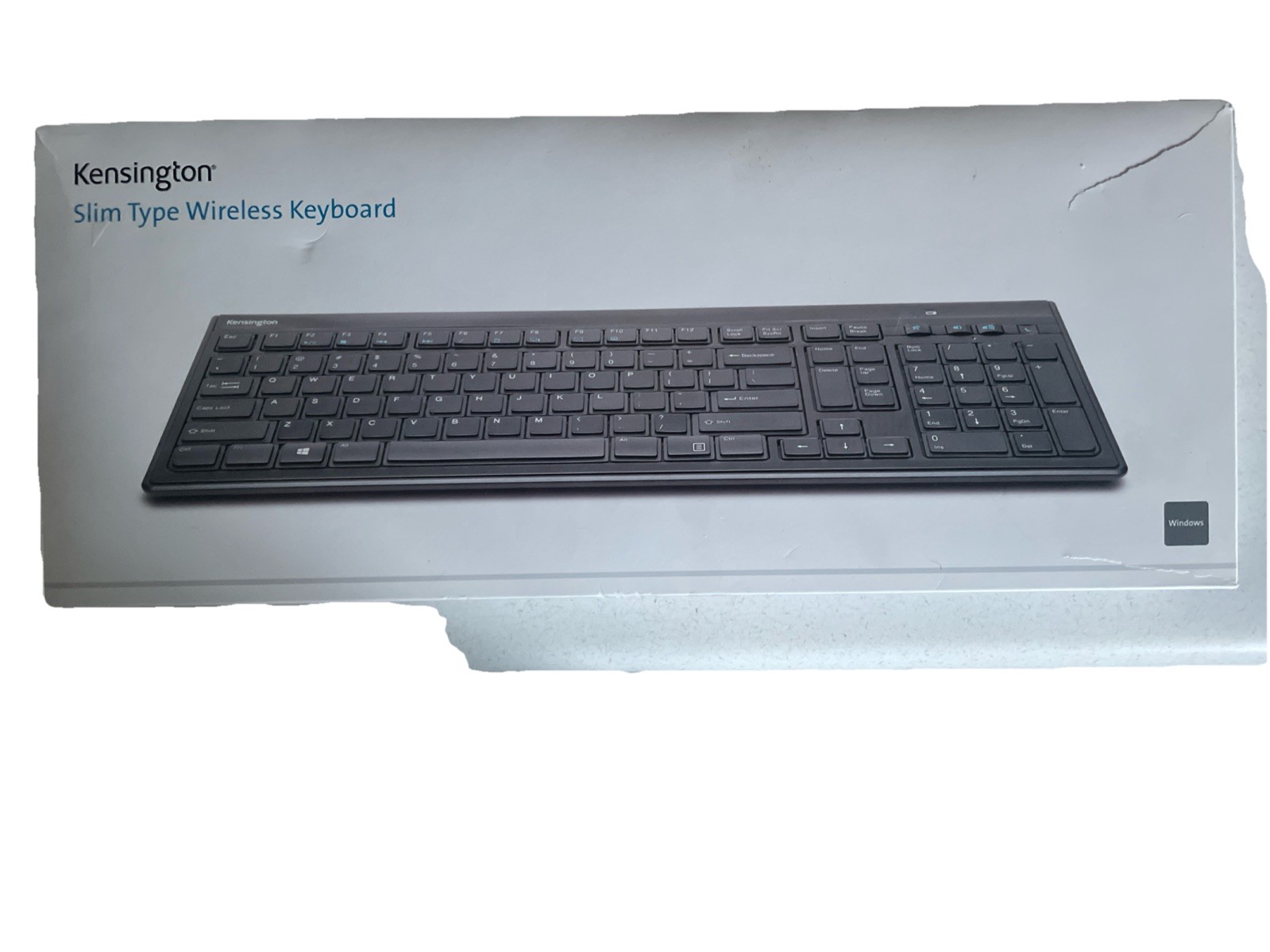 Kensington Slim Type Wireless Quiet Keyboard (K72344US), Bla