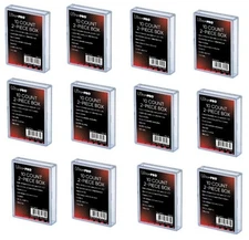 (12 Boxes) Ultra Pro 2 Piece Plastic Card Storage Box (10 Ct Size) Slider Box