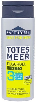 Salthouse Men DUSCHGEL SENSITIV 250ml Totes Meer 3in1-Formel reduziert Juckreiz