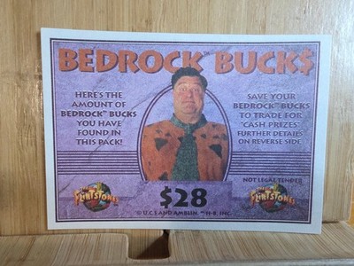 The Flintstones 1993 Dynamic BEDROCKS BUCKS $28 FREE POST
