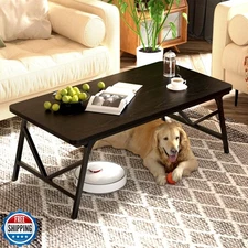 QUERNA Folding Coffee Table, No Assembly Low Coffee Table, Floor 