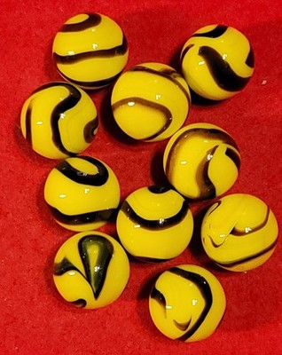 10 Beautiful Mega Vacor Bumblebee Swirl Marble