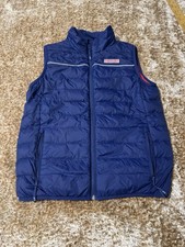 Vineyard Vines DOWN Puffer Vest Youth Kids Sz Large Navy Blue